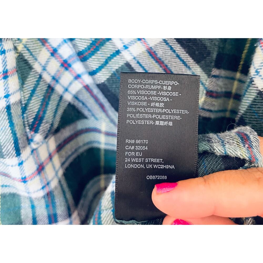 Urban Outfitters Brenden Green Plaid Shirt - Picture 6 of 7